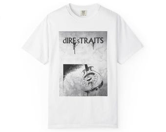 Vintage Dire Straits Concert T-Shirt: 80s Music Festival Tee