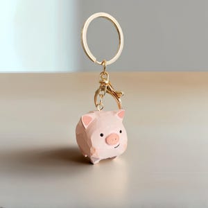 Cochon ludique créatif mignon sculpté à la main, porte-clés cochon, pendentif de cartable, décorations à suspendre pour des amis, cadeaux
