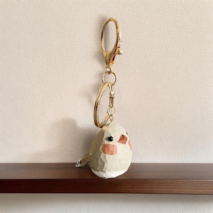 Porte-clés oiseau en bois fait main, pendentif cartable, cadeaux créatifs et mignons pour les anniversaires d'amis et de camarades de classe, cadeaux de guérison