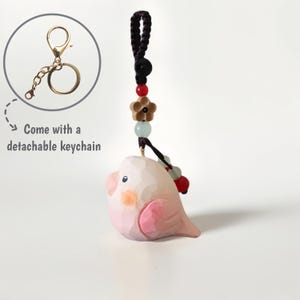 Handmade Wooden Parrot Keychain - Cute & Creative. Ideal for Car/Schoolbag, Perfect Gift for Bird Lovers.Ideal Gift to Friend,Bestie,Family