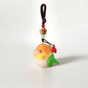 Porte-clés perroquet en bois fait main - Mignon et créatif. Idéal pour voiture/sac d'école, cadeau parfait pour les amateurs d'oiseaux. Cadeau idéal pour un ami, un ami ou un membre de la famille