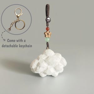 Portachiavi a forma di nuvola in legno fatto a mano, ideale per chiavi, borse e decorazioni per auto. Zaini o borsette. Regalo perfetto per gli amici in ogni occasione.