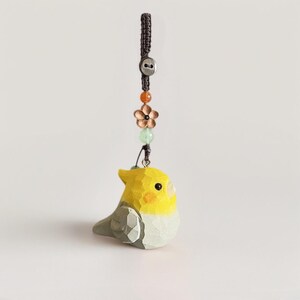 Porte-clés perroquet en bois fait main - Mignon et créatif. Idéal pour voiture/sac d'école, cadeau parfait pour les amateurs d'oiseaux. Cadeau idéal pour un ami, un ami ou un membre de la famille