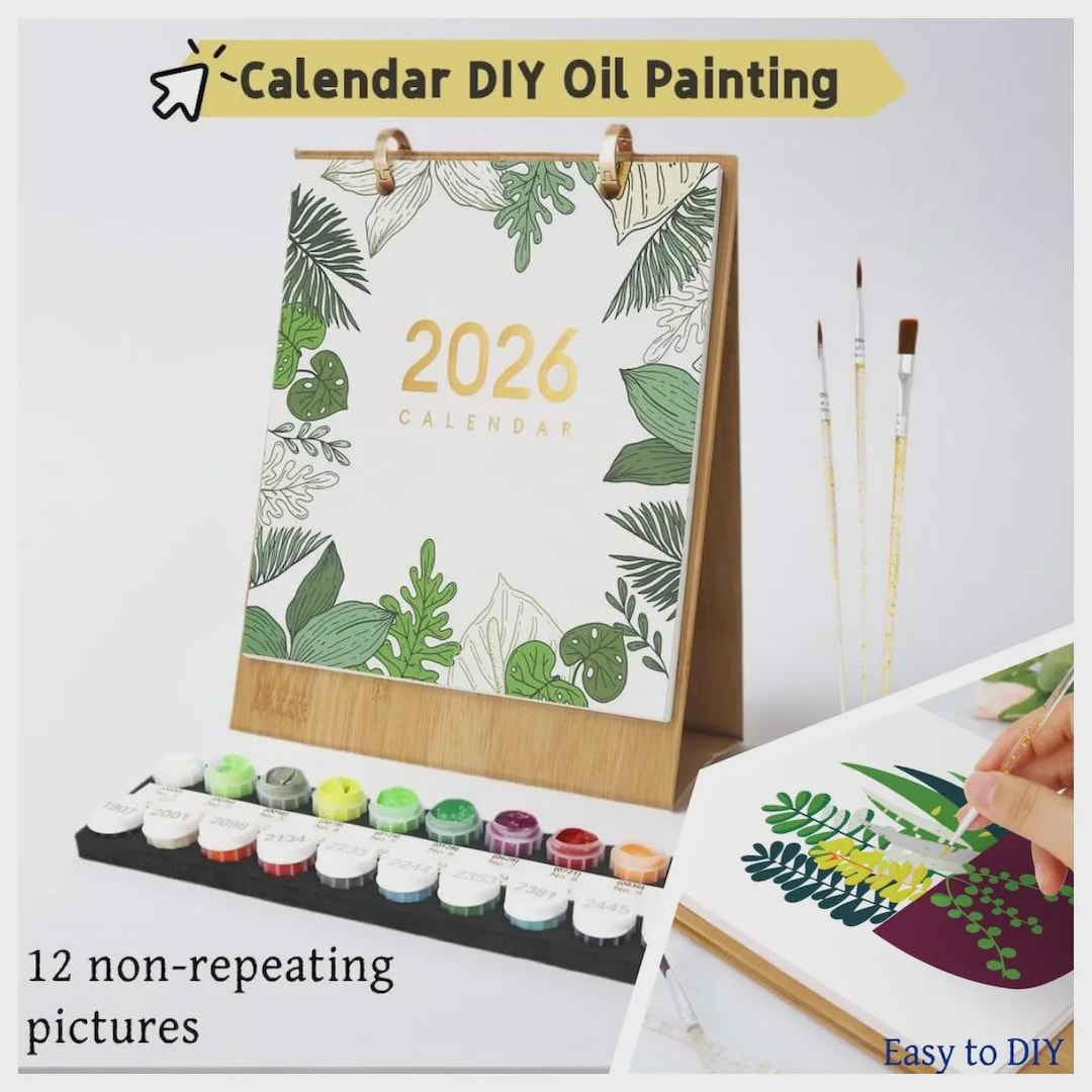 2026 DIY Calendar Digital Oil Painting - Hand-painted Artwork Wall ...