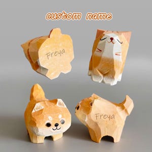 Handmade Wooden Cat Keychain,Custom Name Pet Keychain,Bag Charms,Car Keyring,Car Accessories,Lucky Purse Charms,Gift to Cat Lover image 17