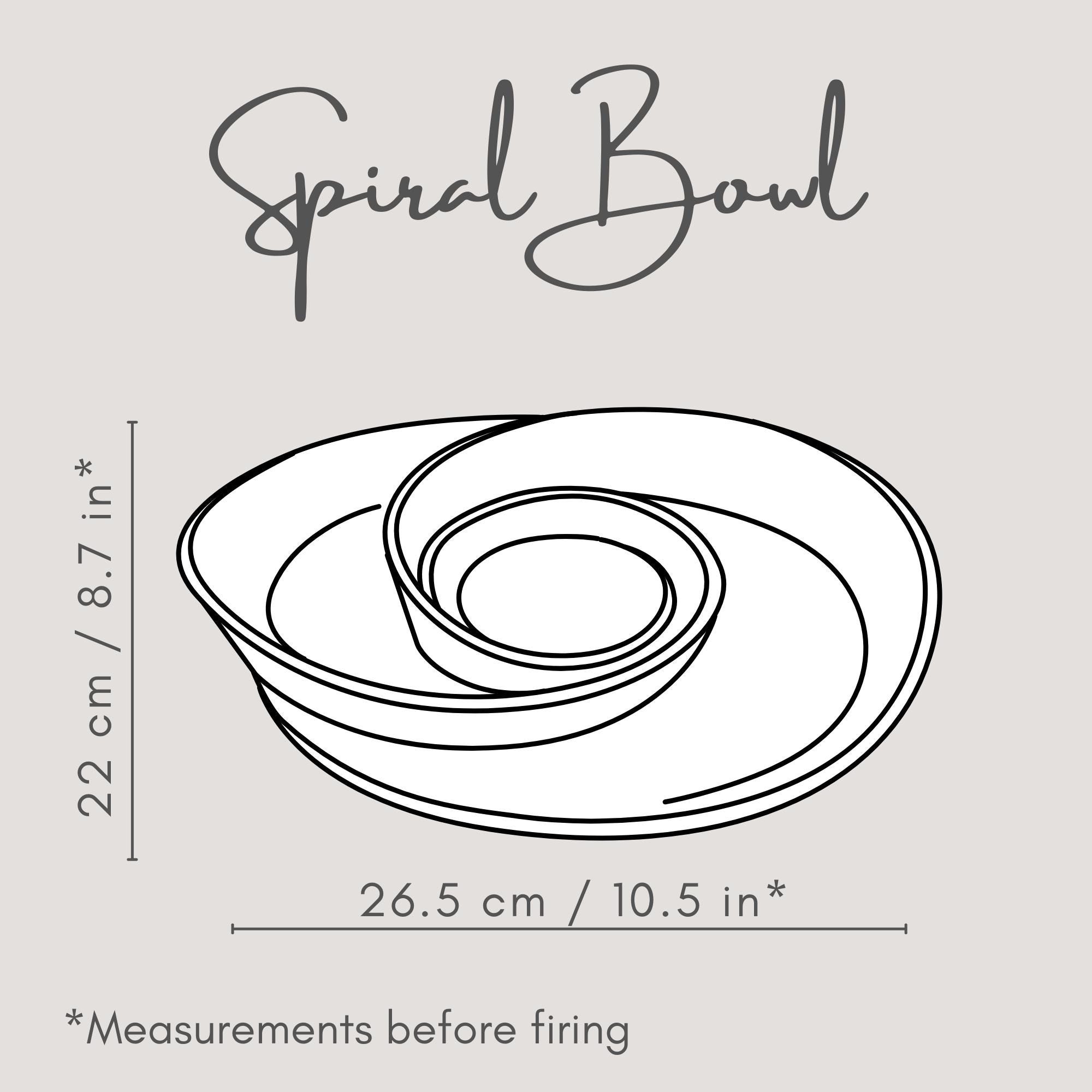 Spiral Bowl Pottery Template for Slab Building | Printable Ceramic ...