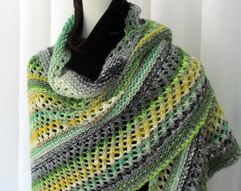 Hand Knitted Noro Shawl