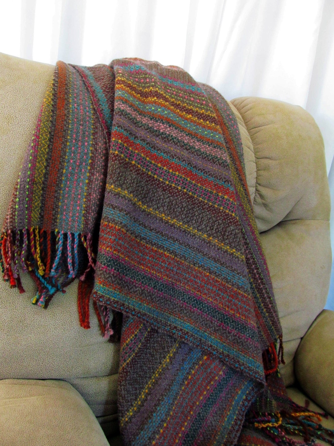 Hand Woven Wool Throw Etsy