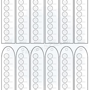 Simple round mystery coloring chart