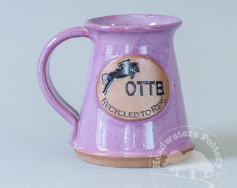 OTTB Jumping Mug, Off Track Thoroughbred, Ex-Racehorse, Equestrian Mug