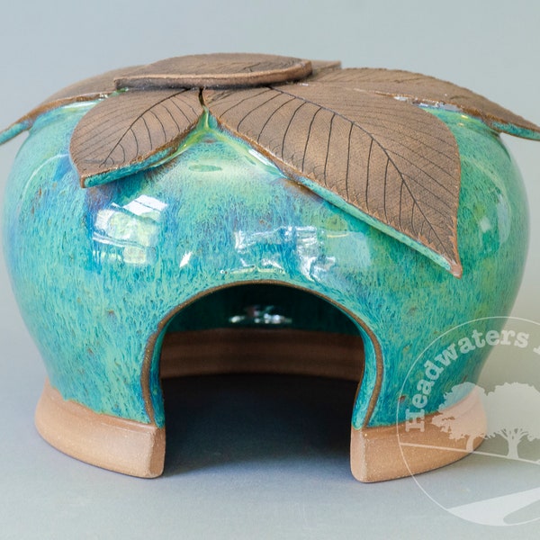 Toad House, Toad Abode, Handmade Stoneware Garden Art, Fairy House (#1)