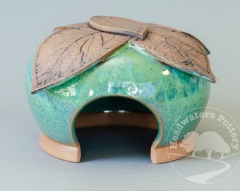 Toad House, Toad Abode, Handmade Stoneware Garden Art, Fairy House (#2)