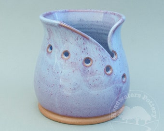 Small purple yarn bowl, small knitting bowl #1