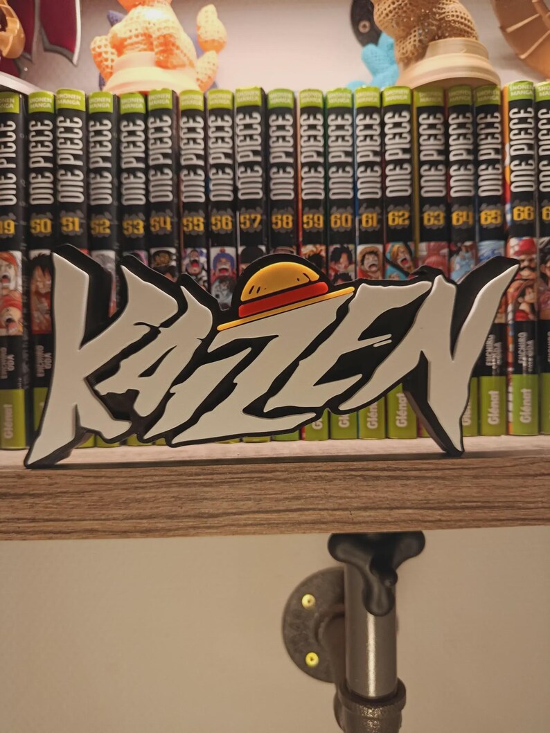 Logo Kaizen – Décoration One Piece – Fanart Inoxtag – Support Décoratif ...