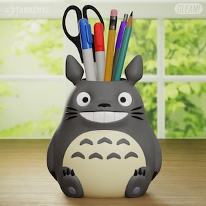 Porte-stylo Totoro - Organizator biura imprimé en 3D | Joli cadeau Studio Ghibli dla fanów i artystów