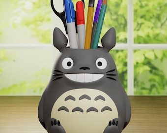 Totoro Pen Holder: 3D Printed Studio Ghibli Desk Organizer
