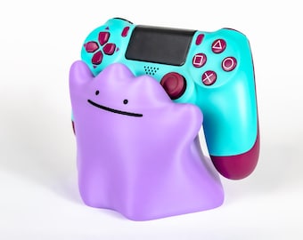 Uchwyt na kontroler Ditto – Stojak drukowany w 3D Pokémon – Stacja dokująca do kontrolera PS5, Xbox i Switch Pro – Dekoracja biurka gamingowego