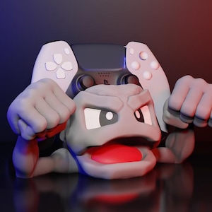 3D Printed Geodude Controller Stand – Pokémon Gamer Gift image 1