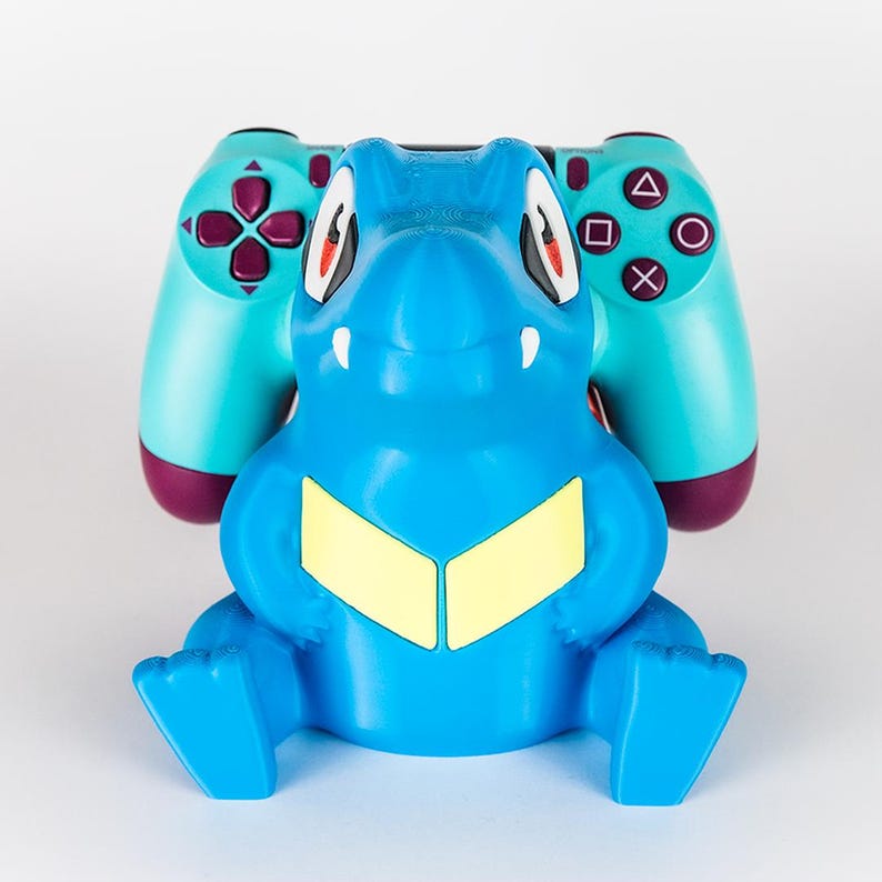 Totodile Controller Stand – 3D Printed Pokémon Gamepad Dock image 3