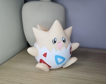 Togepi Pokémon-planter – 3D-geprinte succulente pot, bureauopberger