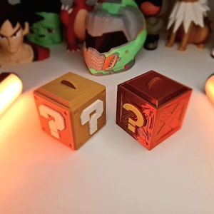 Mario Bros / Crash SD Card Box - 3D-gedruckter Spiele-Aufbewahrungswürfel - Retro Gaming Schreibtisch Organizer
