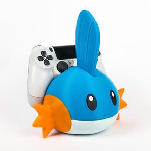 3D Printed Mudkip Controller Stand – Pokémon Gamepad Dock, Water Starter Gift image 2