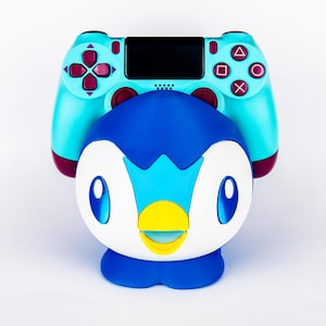 Piplup #393 Controller Holder – Pokémon Inspired Stand – PS5 / Xbox / Switch – Cute Gaming Decor – 3D Printed Gamer Gift image 1