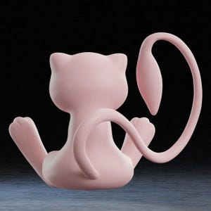 Life-Size 3D Printed Mew Figure | Pokémon Collectible | Classic, Shiny, or Glow-in-the-Dark Version image 4
