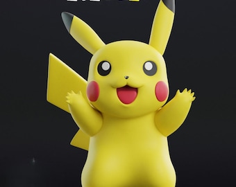 Pikachu #025 Life-Size 3D Printed Figure – Handmade Pokémon Decor – Collector Display Model