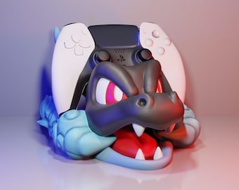 メガリザードンX コントローラーホルダー – 3Dプリントゲーミングデスクスタンド