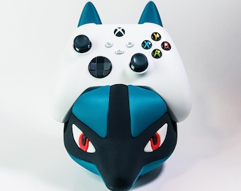 3D Printed Lucario Controller Stand – Pokémon Gamer Decor