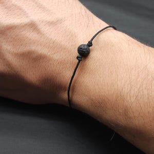 Lava Bead Bracelet-Mininalist Volcanic Stone Jewelry for Men and Women