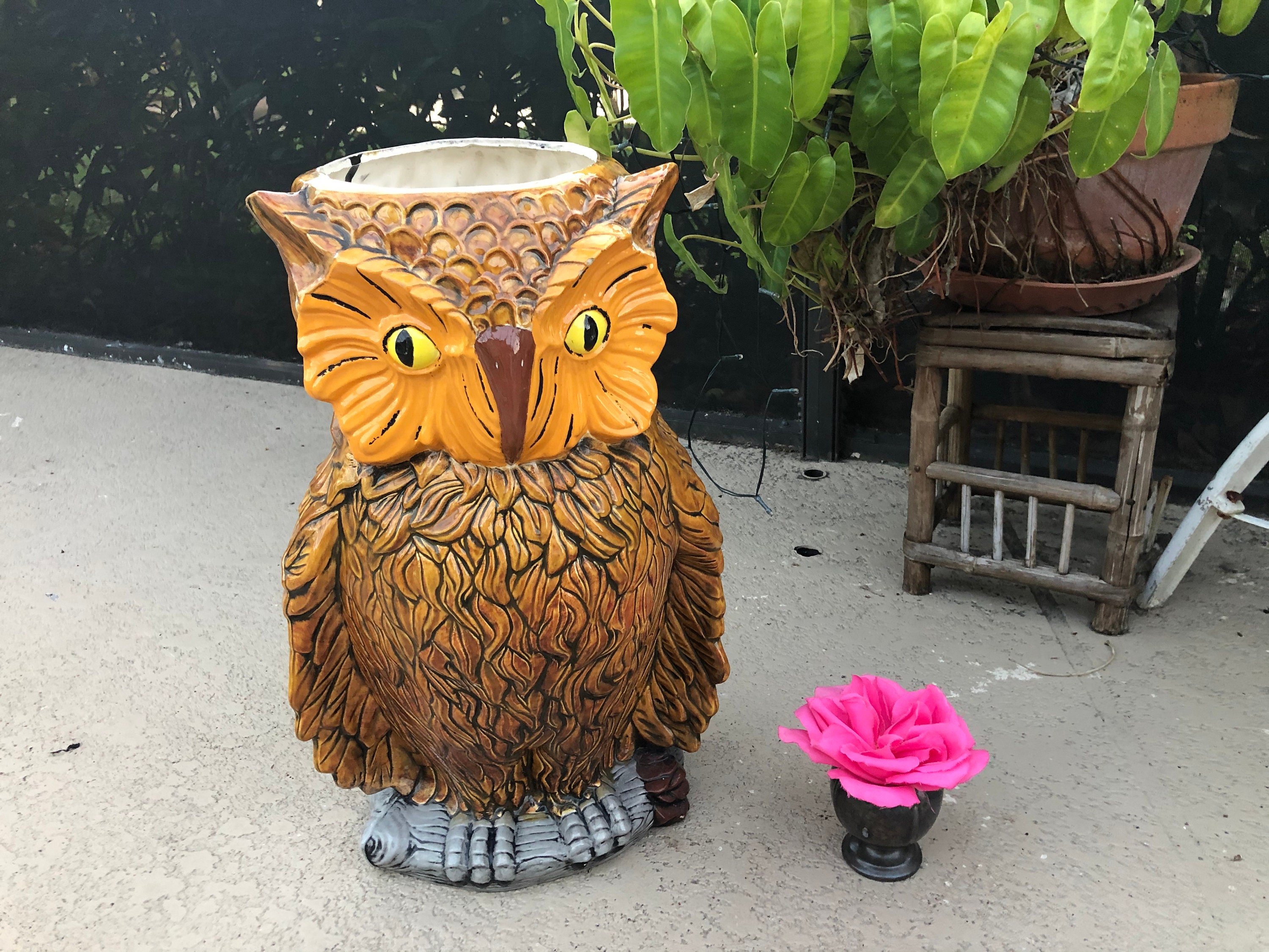 Adorable Vintage OWL Umbrella Stand 19 1/2 tall Holder Etsy