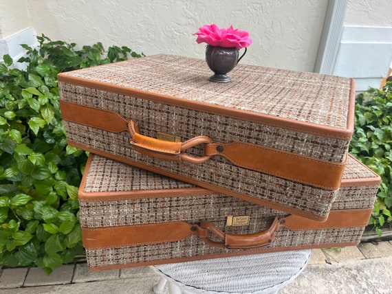 Hartmann Luggage, Tweed leather luggage, Hartmann… - image 2