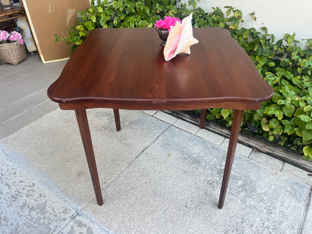 Stakmore Mid Century Folding Card Table, Vintage Stakmore Folding Table