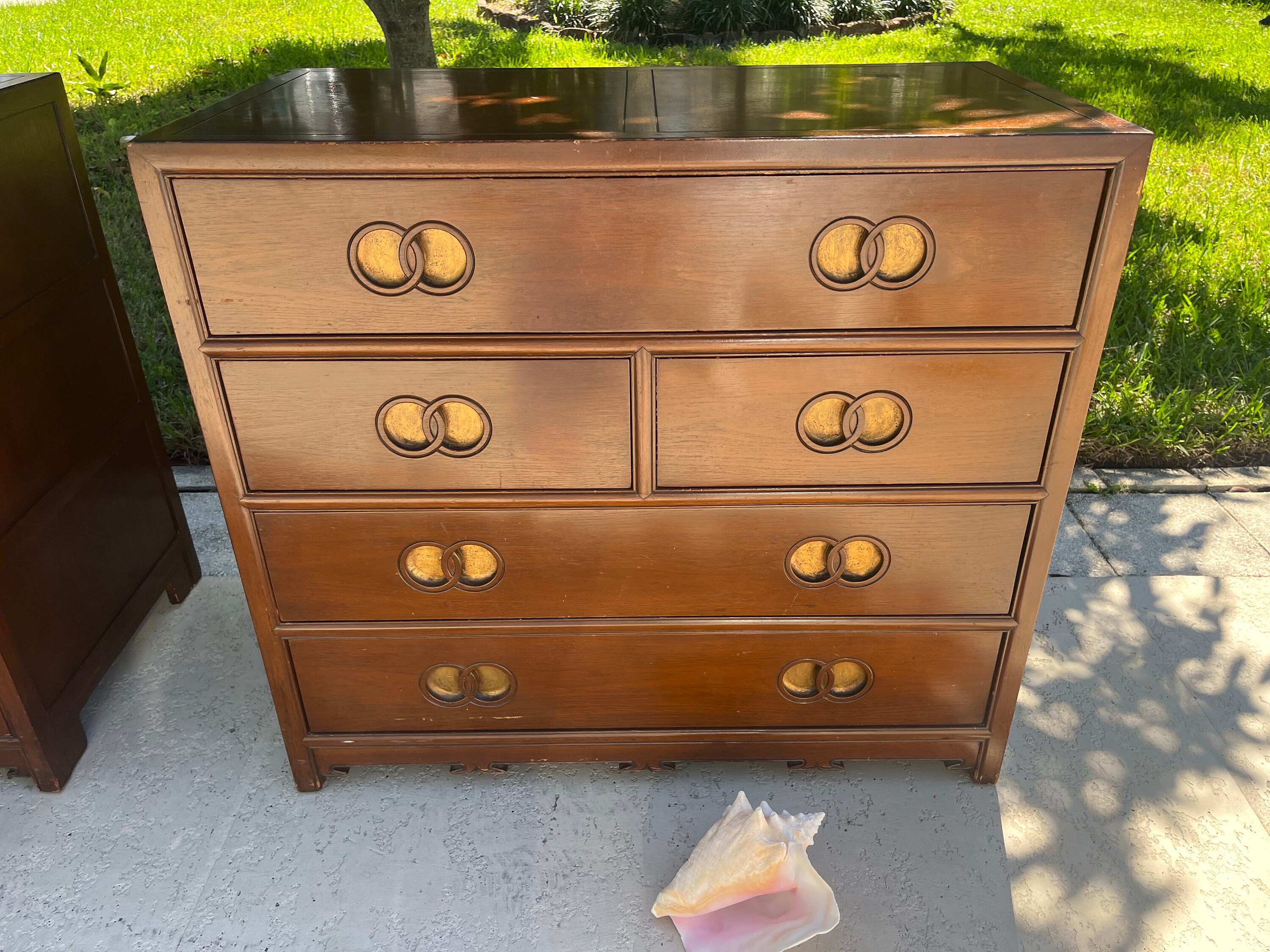 Pair Michael Taylor Baker Far East Chests, Oversized Nightstands