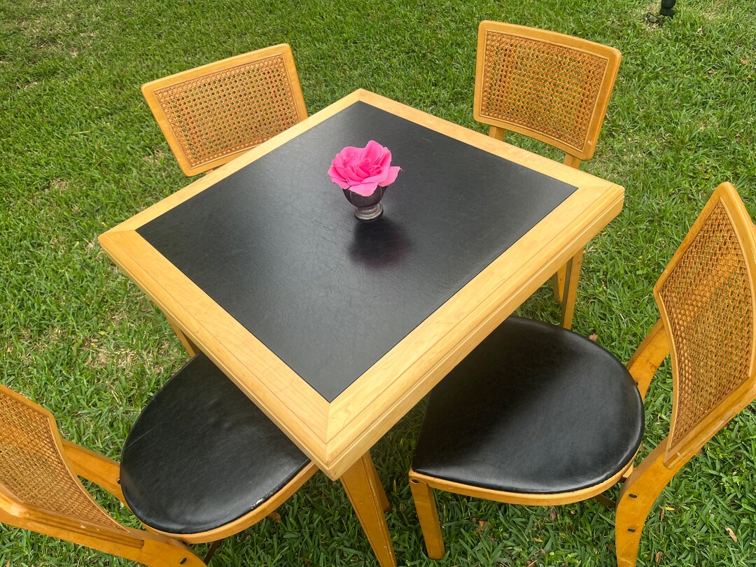 Stakmore Mid Century Folding Card Table, Vintage Stakmore Folding Table