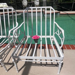 BROWN JORDAN CALCUTTA Faux Bamboo Lounge Chairs, Pair of Vintage Faux Bamboo Brown Jordan Calcutta Lounge Chairs at Retro Daisy Girl