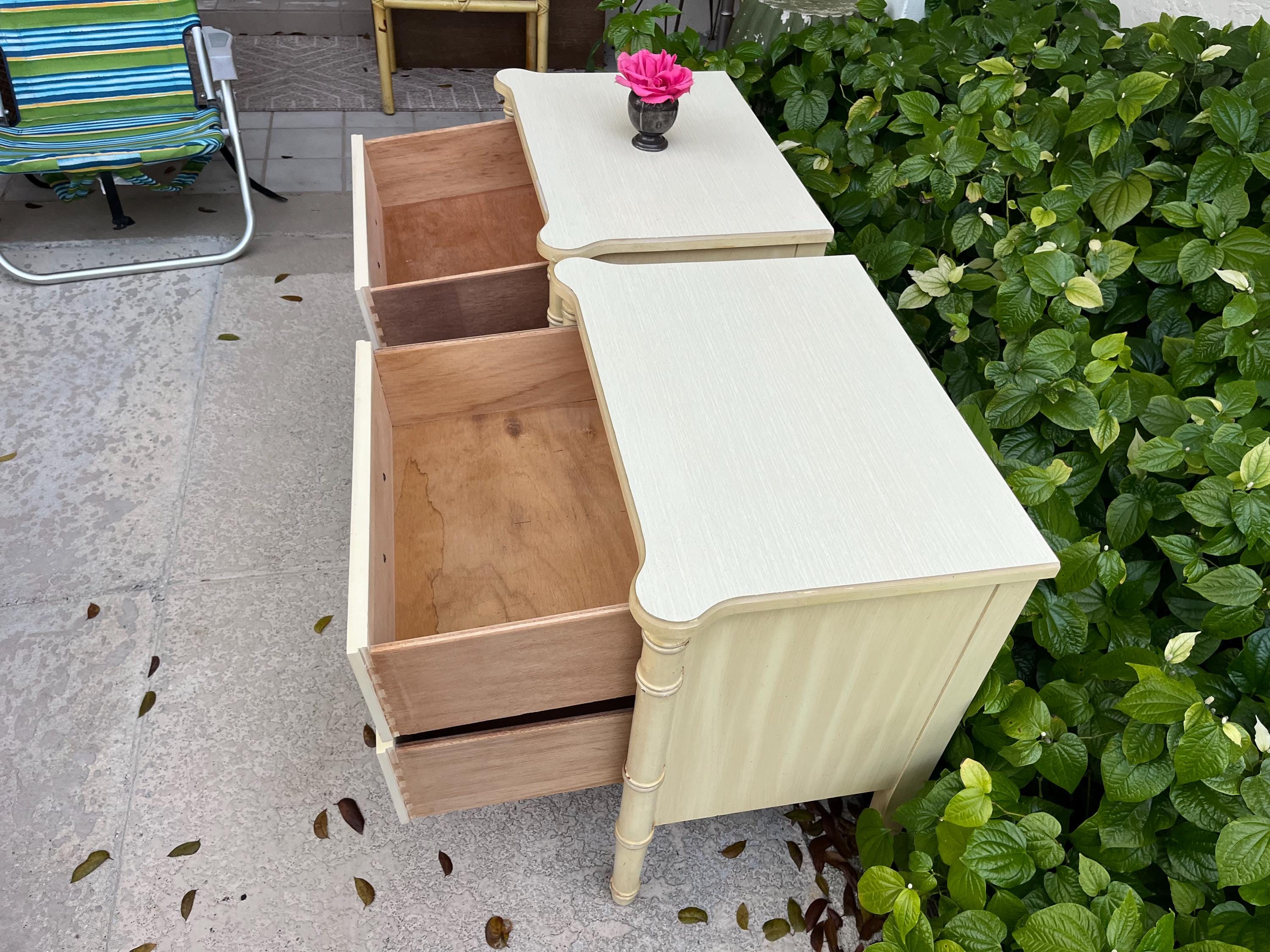 Henry Link Nightstands Bali Hai Faux Bamboo A Pair of Chinoiserie