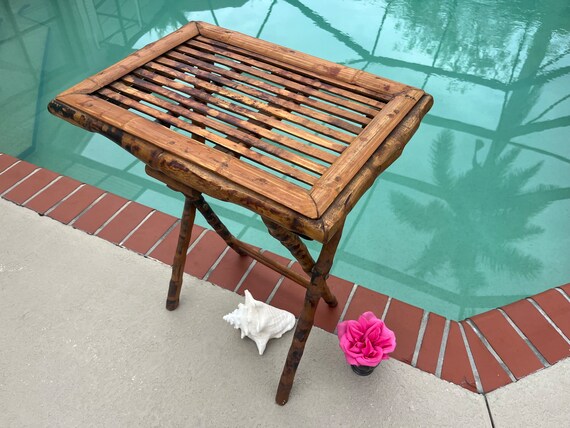 Burnt bamboo 2024 side table