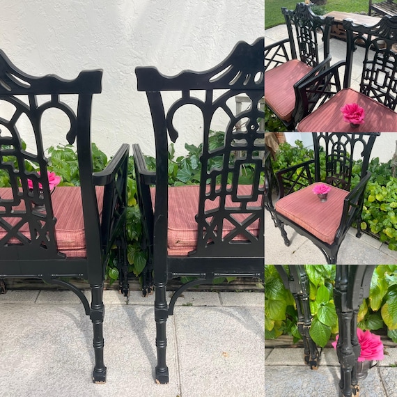 PAGODA CHINESE CHIPPENDALE Arm Chair, Palm Beach Chinoiserie