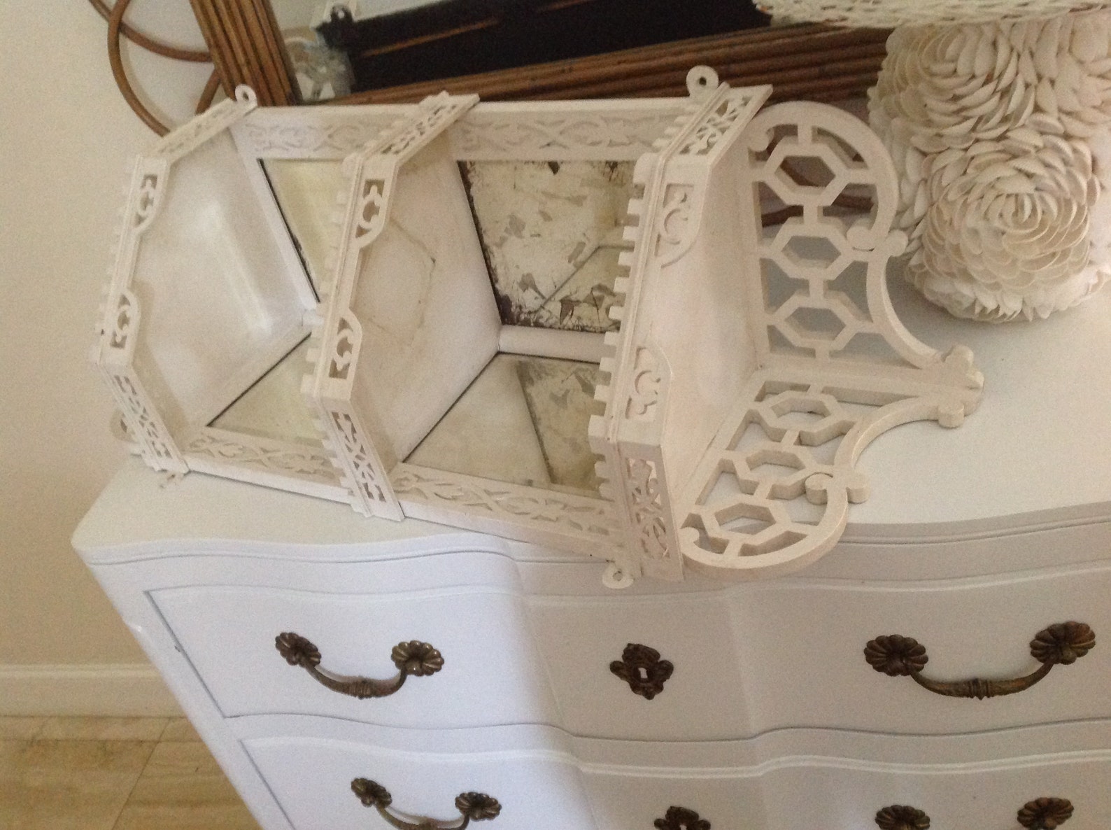 FRETWORK CORNER SHELF Antique fretwork Whatnot Display with Etsy