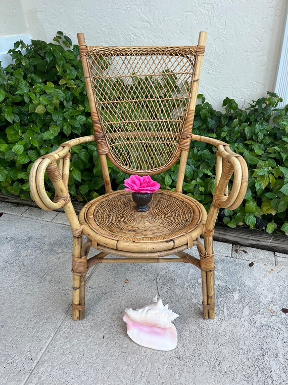 High rattan chair hotsell