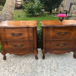 PAIR French Provincial Nighstands - Vintage French Nightstands...A Pair