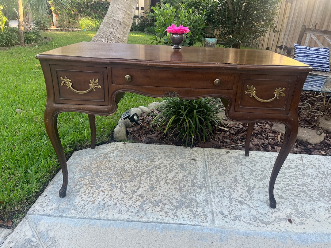 French Provincial Writing Desk, Mount Airy Furniture French Louis XV