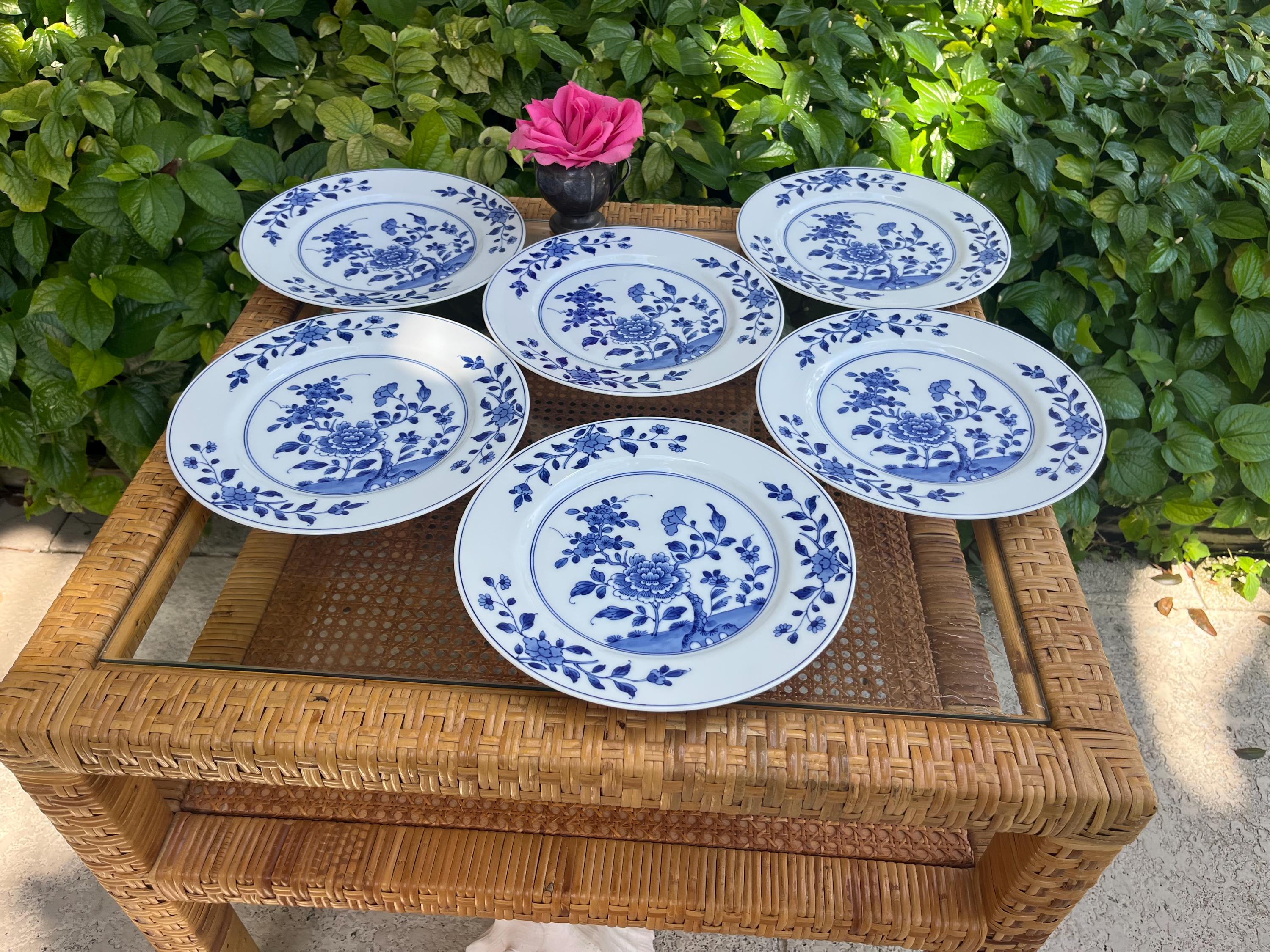 WINTERTHUR HAMPTON DINNER Plates Chinoiserie Blue and White Plates