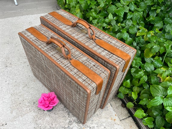 Hartmann Luggage, Tweed leather luggage, Hartmann… - image 4