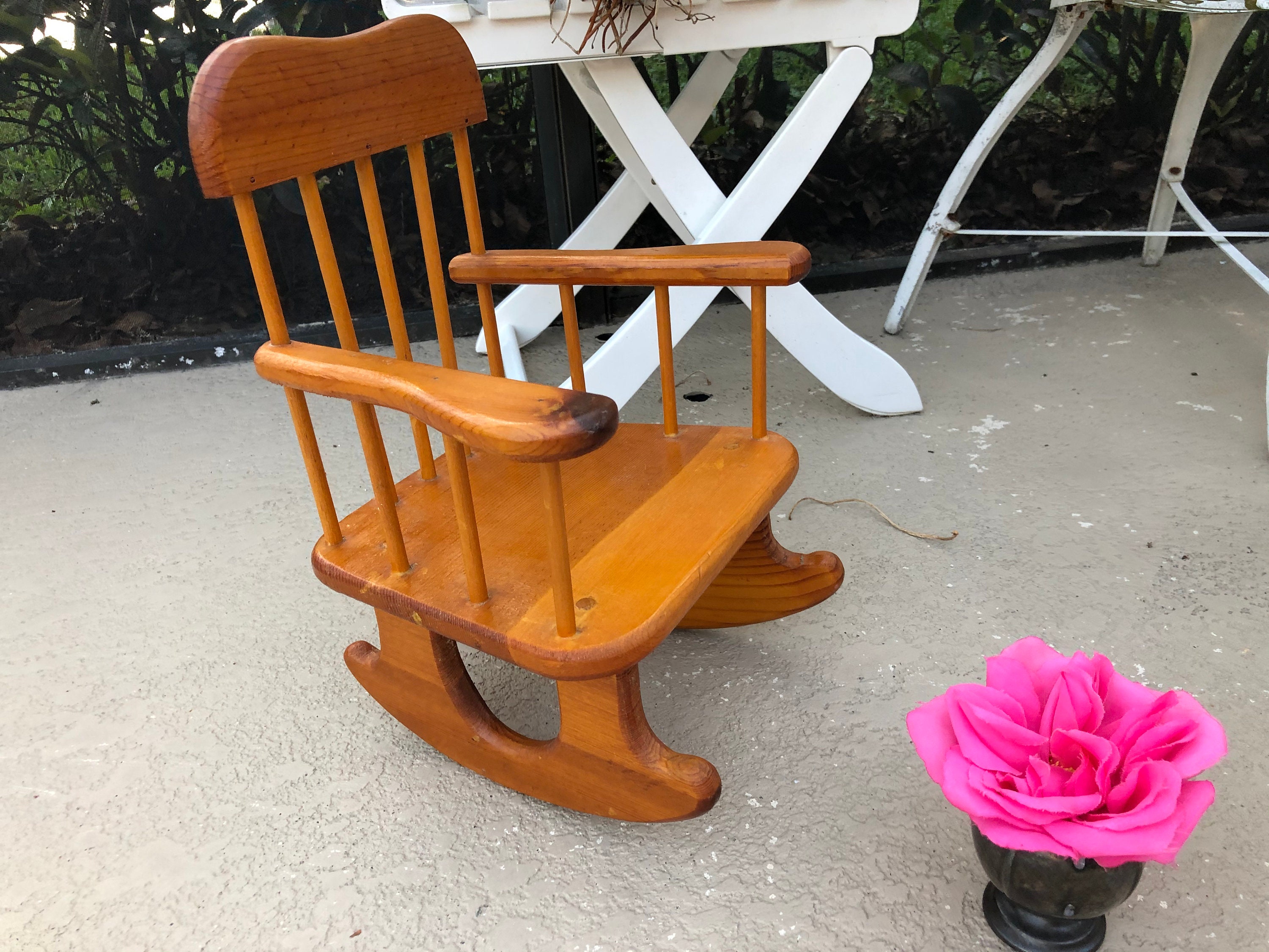 Vintage DOLL ROCKING CHAIR Mid Century Modern Doll Rocking | Etsy