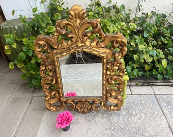 Hollywood Regency Gold Gilt Gilded Mirror Rococo Gesso French or ...