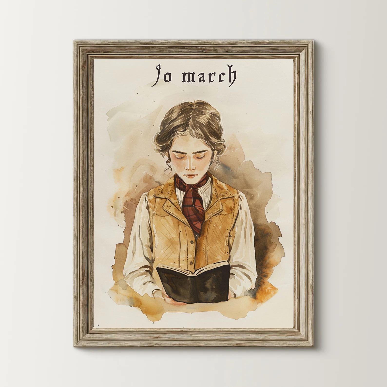 Jo March Art Print: Little Women Illustration, Bookish Decor |digital ...